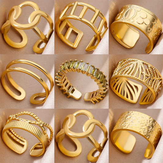 Stainless Steel Gold rings